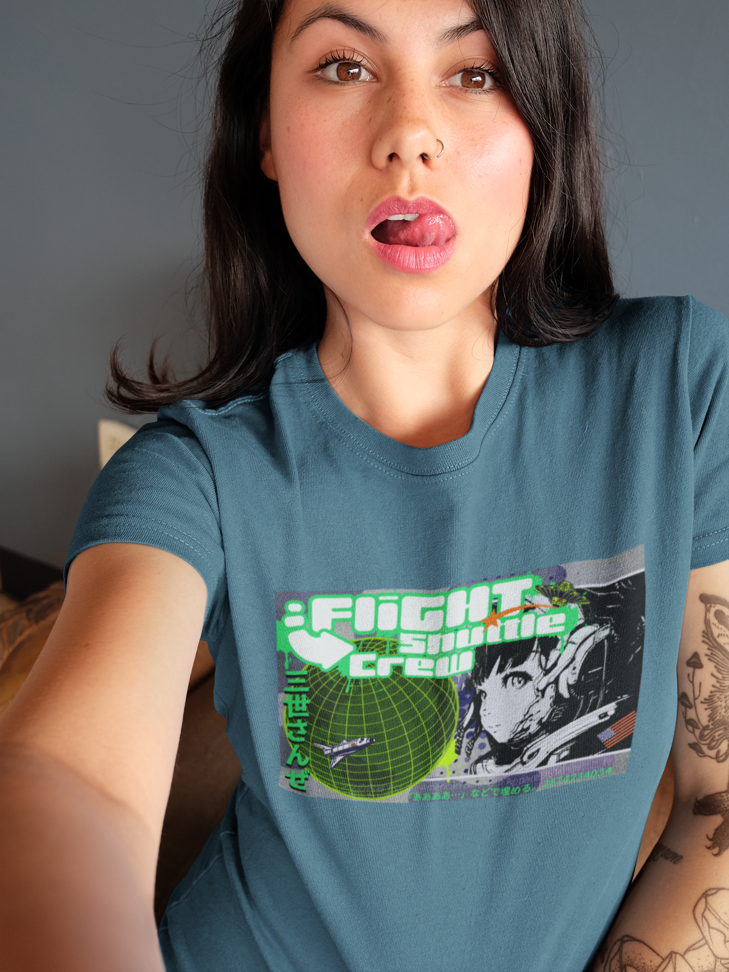 Bella Canvas Unisex 100% Cotton "Flight Crew 2" T-Shirt